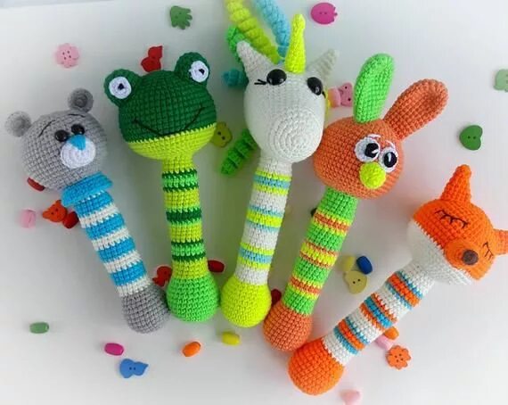 Crochet baby toy Teething baby toy Grasping and by MioLBoutique, $17.00 Crochet