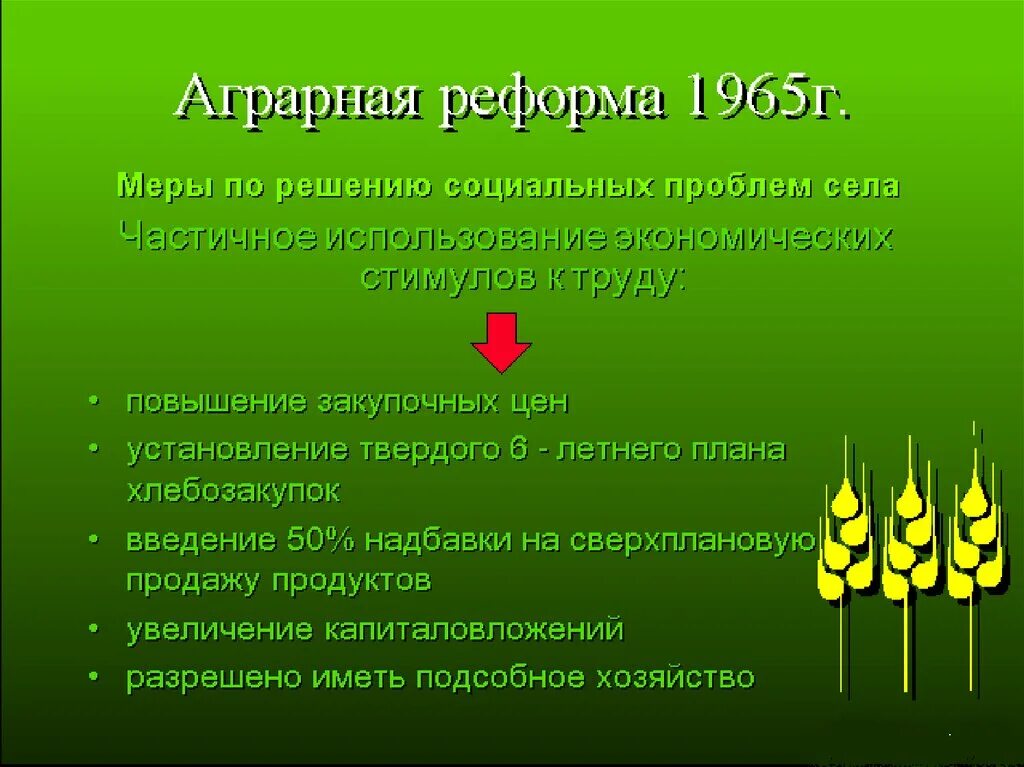 Экономические реформы 1960 годов ссср