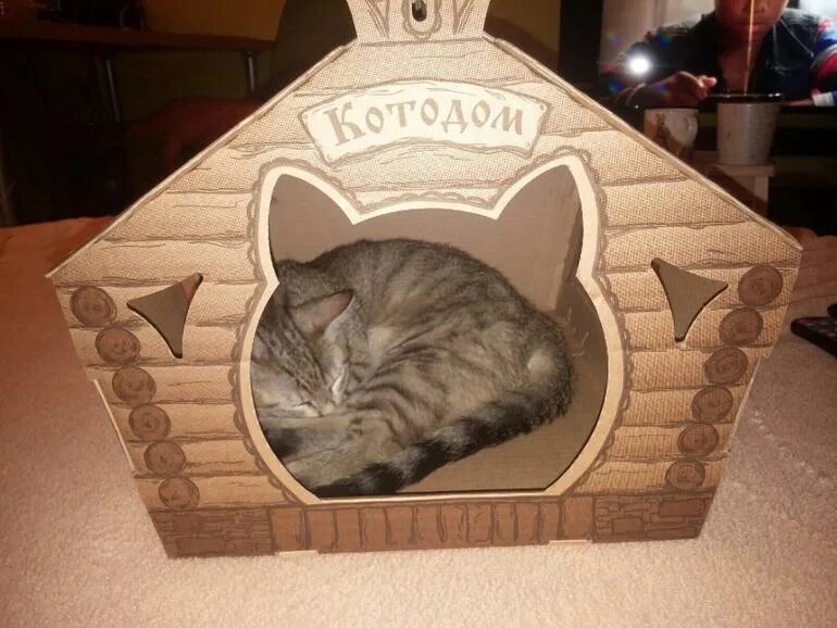 Котодом. Котодом домики для кошек. картонный домик для кошки. домик для кошки из картона. кошачий домик из гофрокартона.