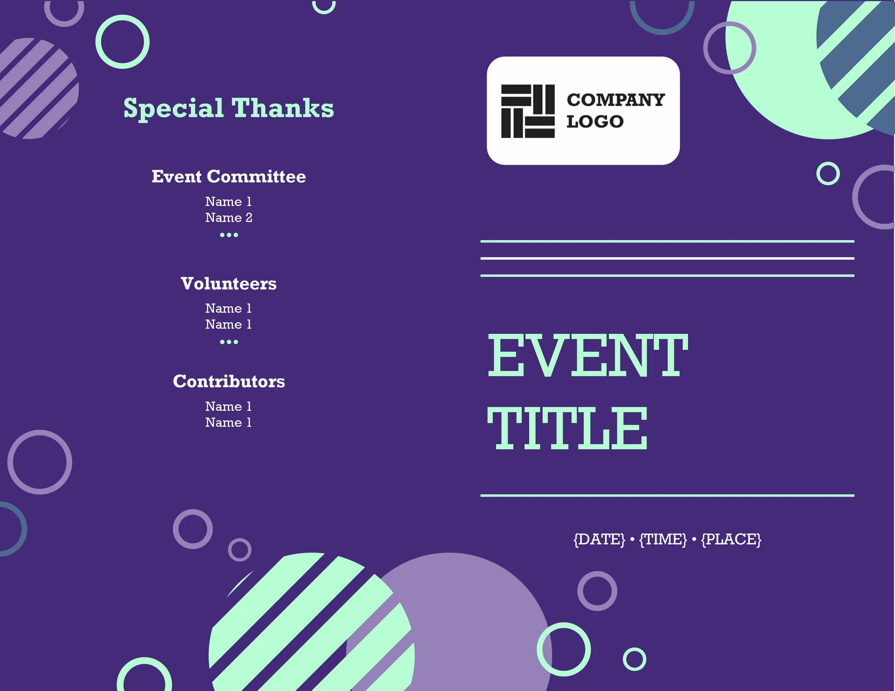 Event program Design. Ивент программа.