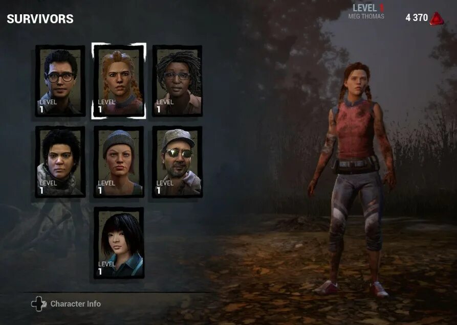 Dbd survivors. Выбор персонажа.