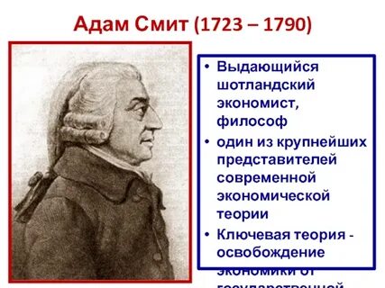 Основные теории экономики адама смита