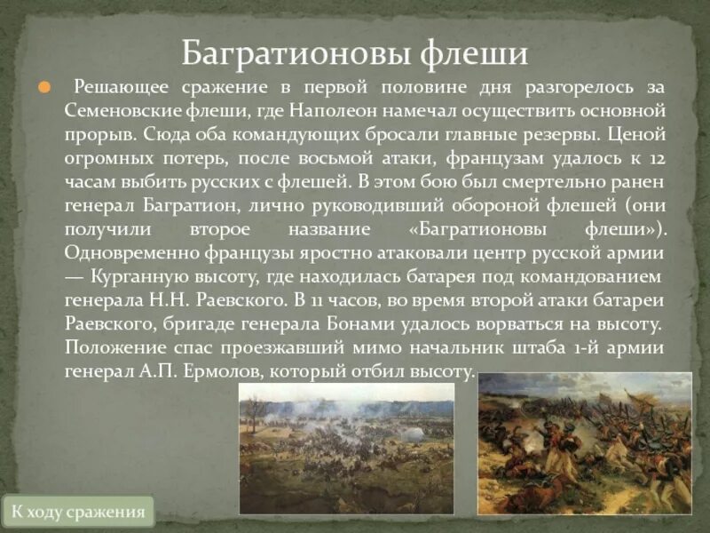 Бородинское сражение сочинение