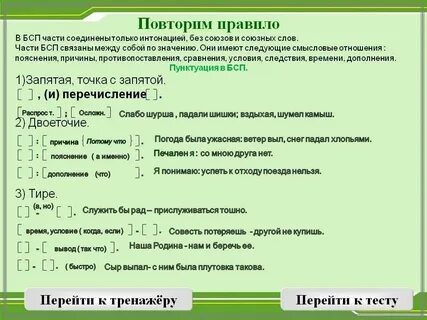 Разбор бессоюзного сложного