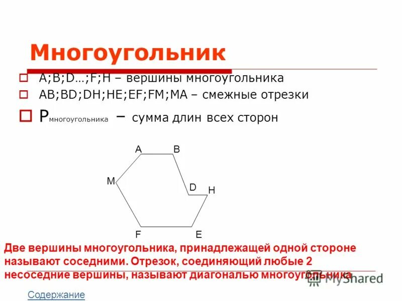 Число вершин многоугольника