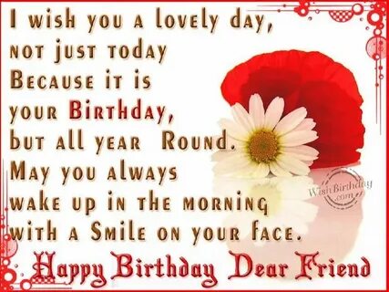 I wish my friend