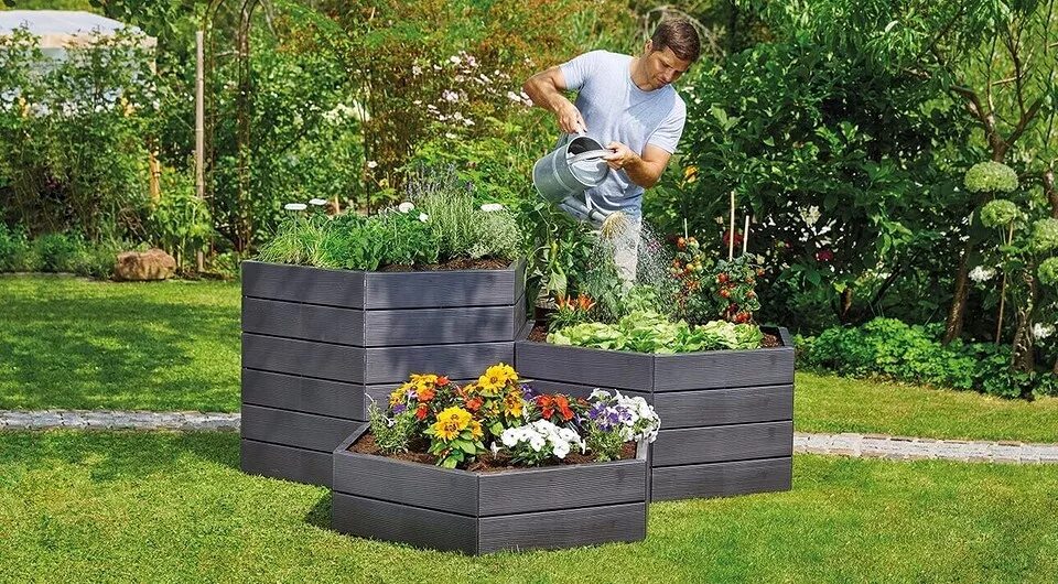 Вайлдберриз грядки. Высокая грядка graf ergo raised bed 645100, 6 панелей. высокие клумбы. высокие грядки. грядки на даче.