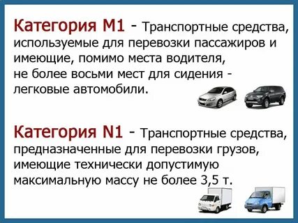 Категория транспорта в в1 м