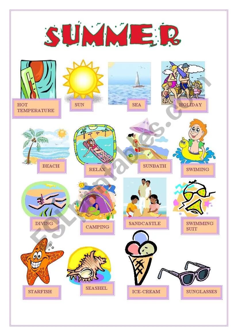 Карточки Summer activities. Тема лето на английском языке для детей. Summer activities for Kids. Карточки Holiday activities. What did you do this summer