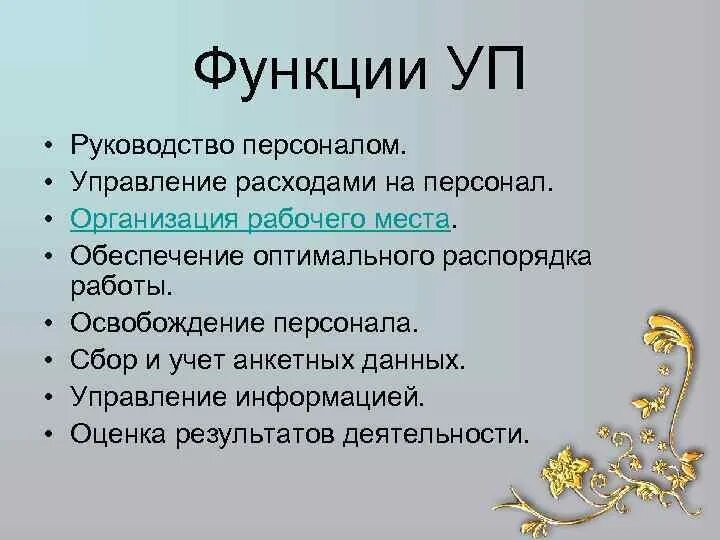 Функции управляющей программы. Место и роль уп-функций. функционал распорядка работ. функции по уп связанные с целями организации. сущность и классификация функций уп.