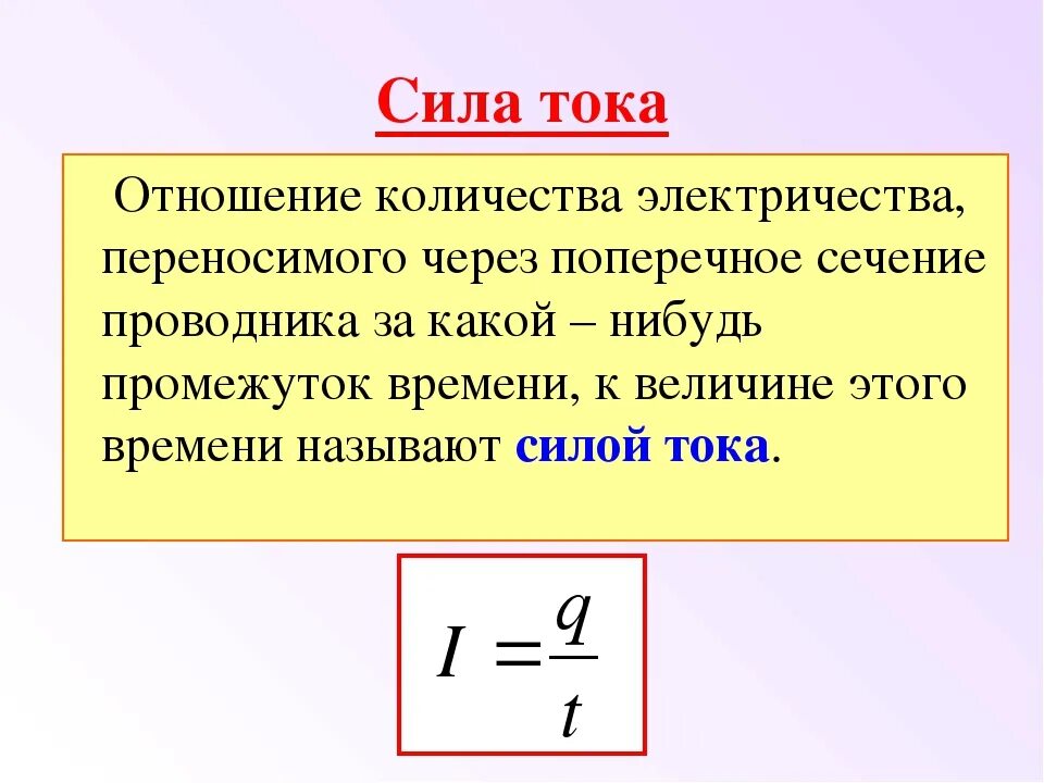 Сила тока это количество зарядов