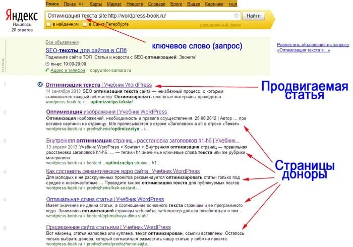 Продвинуть статью. Оптимизация текста. Контекстная перелинковка. Перелинковка в тексте.