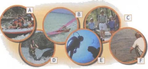 Match the activities to the pictures