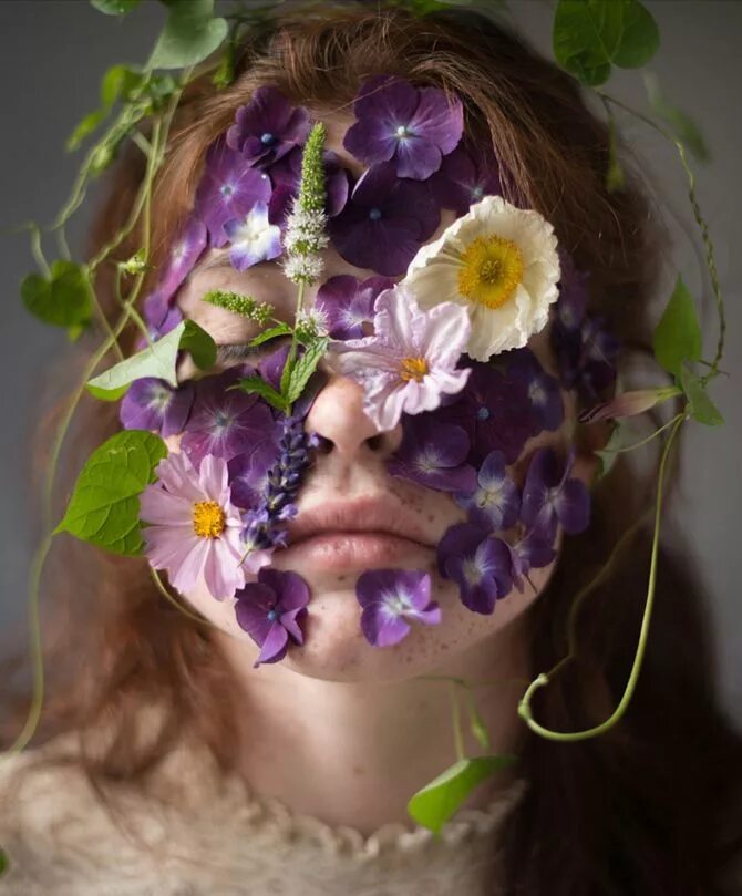 Elegant Floral Beauty Captures Fotografie inspiratie, Gezicht, Haar make-up