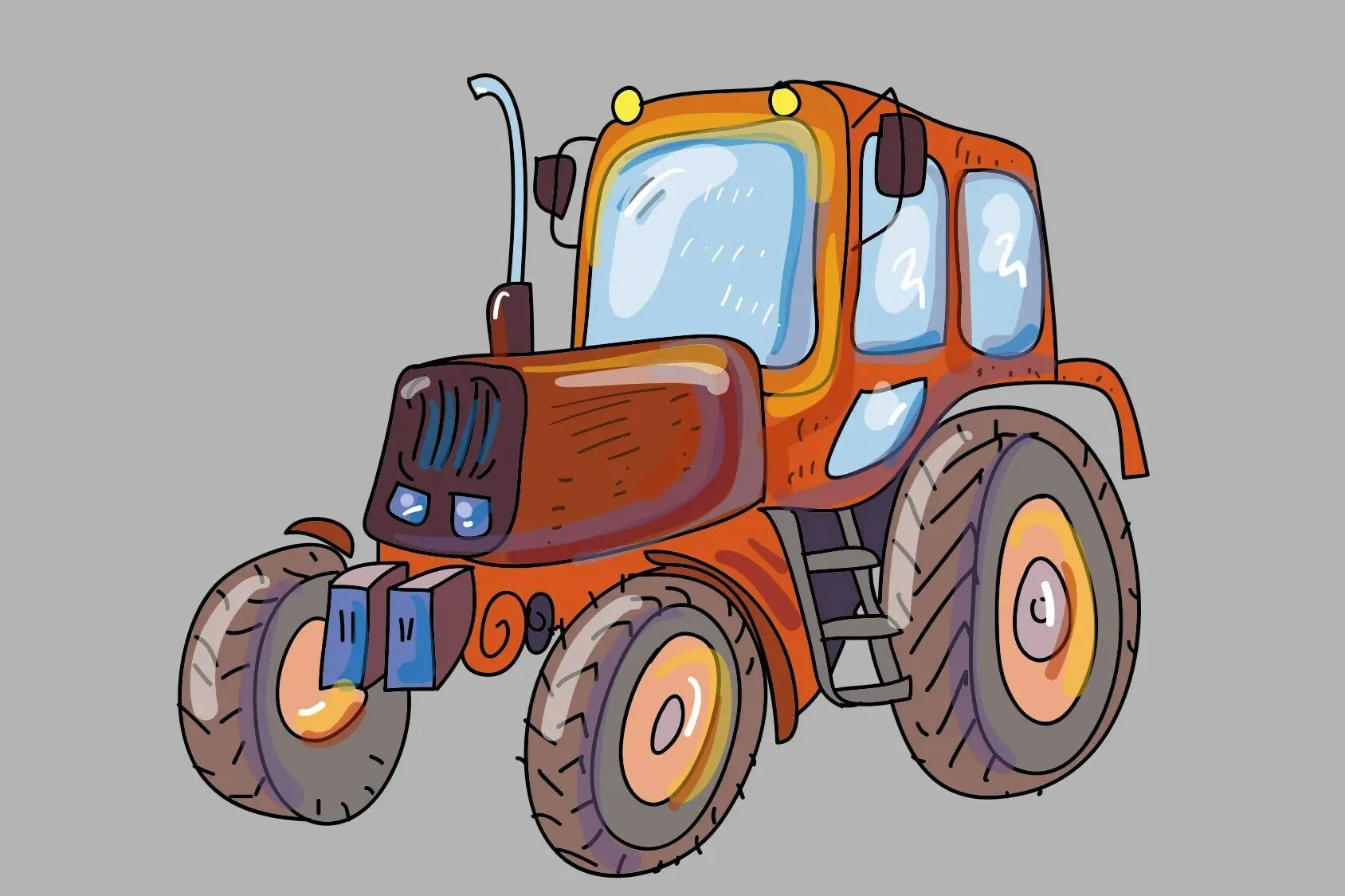 Трактор для рисования. Нарисовать трактор. Трактор карандашом. Трактор рисунок цветной.