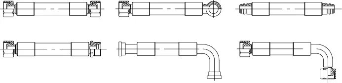 обозначение рукава высокого давления с фитингами. обжимка рукав рвд 6. 22 10х1500. рвд м18х1,5 2sn кл. рвд рукава высокого давления чертеж.