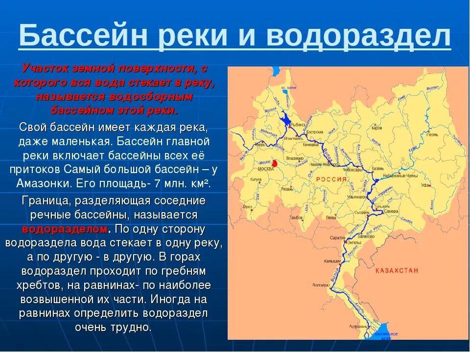 Назовите реки бассейна внутреннего стока. Бассейн реки Дон. Бассейн Волги. Водосбор и бассейн реки. Водораздел бассейна реки Дон.