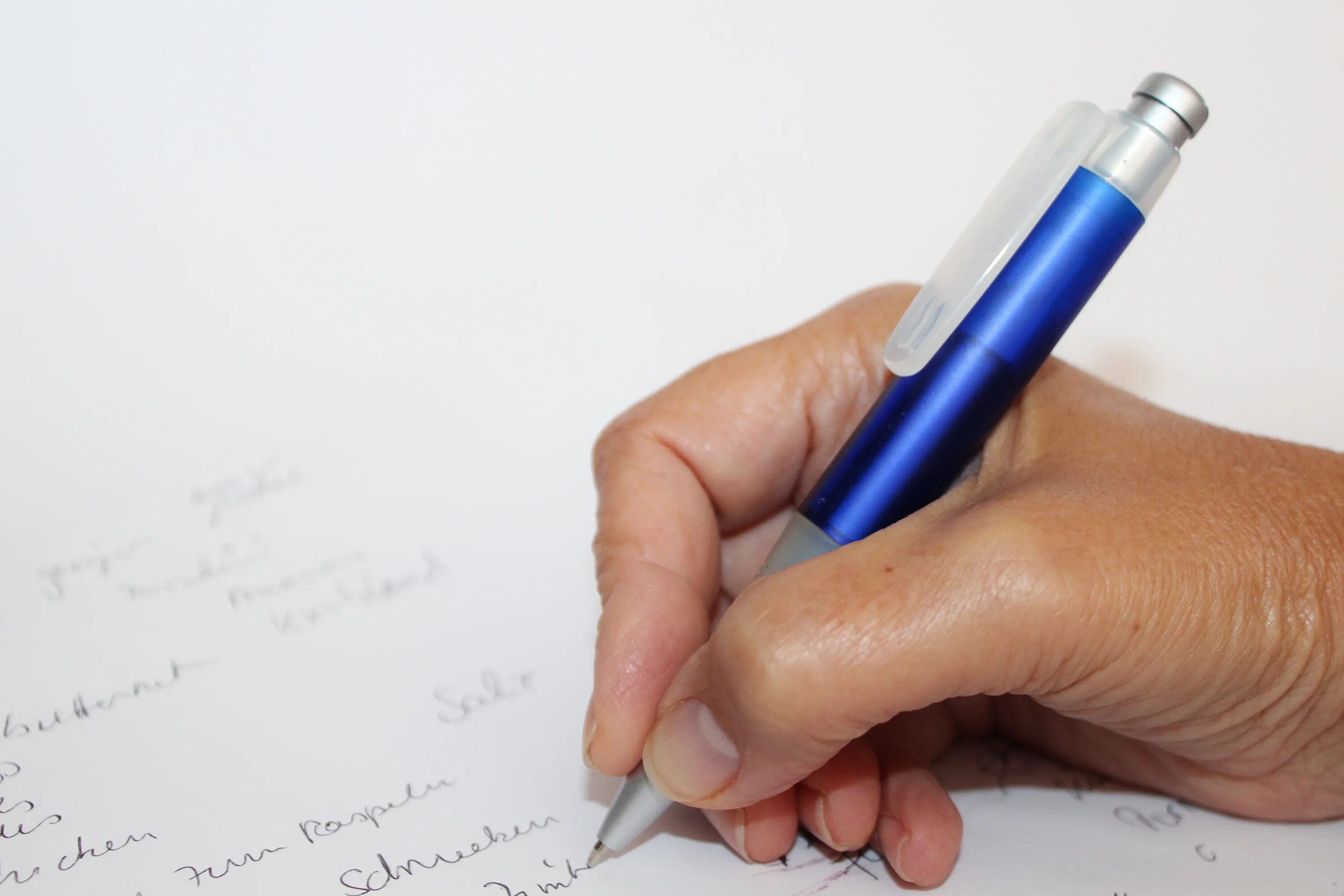 I write with pen