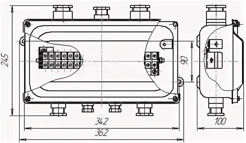 Коробка клеммная у615а у2. У-614 коробка клеммная. коробка монтажная чертеж. коробка у615. коробка у419.