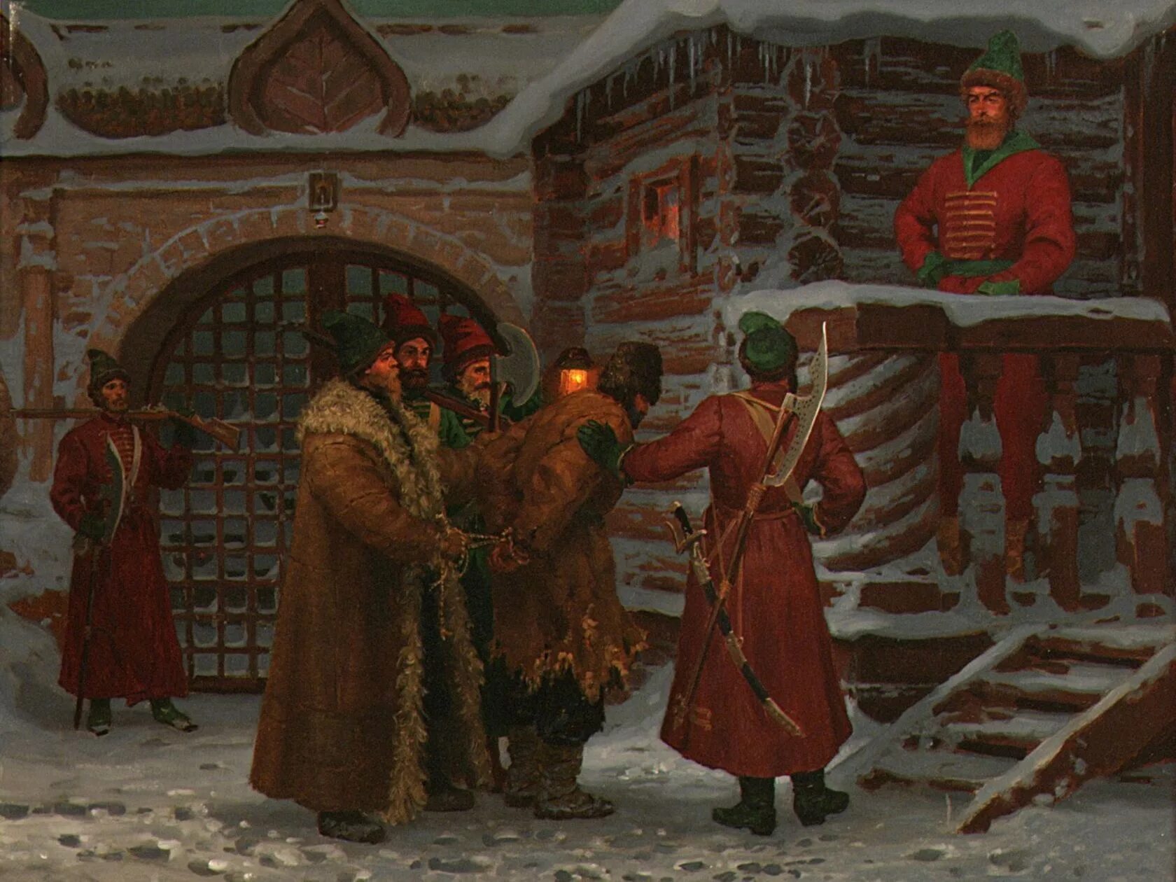 Русский живописец 17 века. Опричник с Ефошкин.