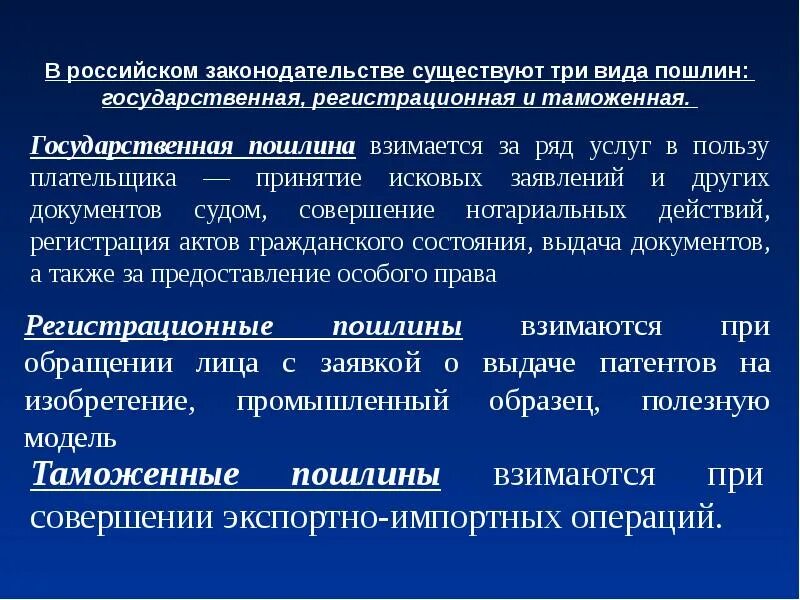 Что значит введение пошлин. Пошлина взимается за. государственная и таможенная пошлины. за что взимается государственная пошлина. государственная пошлина пример.