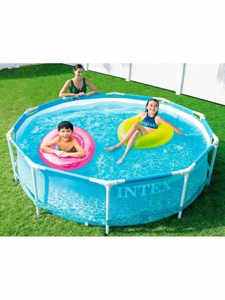 Intex каркасный бассейн metal frame 305х76см beachside. Бассейн каркасный intex 305х76см. бассейн интекс 305. 305 76 интекс. 28206 intex.