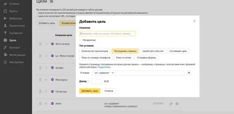 Цель яндекса