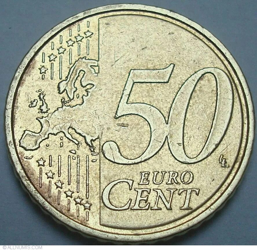 66 евро. 50 Euro Cent 1999. Монета 50 центов евро. 50 Euro Cent 2008. 50 Евро монета.