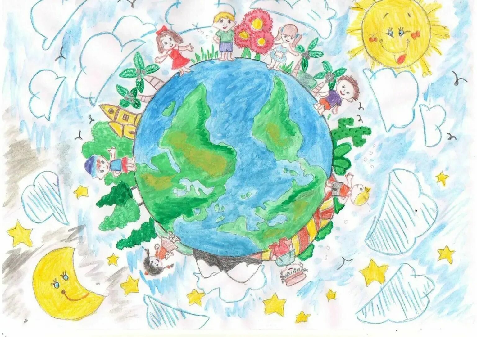 Рисунок мир на земле 2 класс. Наша Планета рисунок. Планета земля рисунок. Рисунок на тему земля. Рисунок на тему Планета земля.