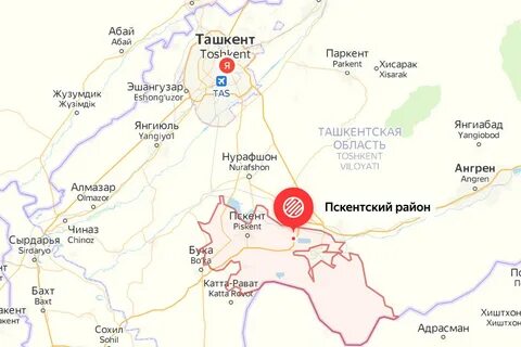 Ташкент на карте