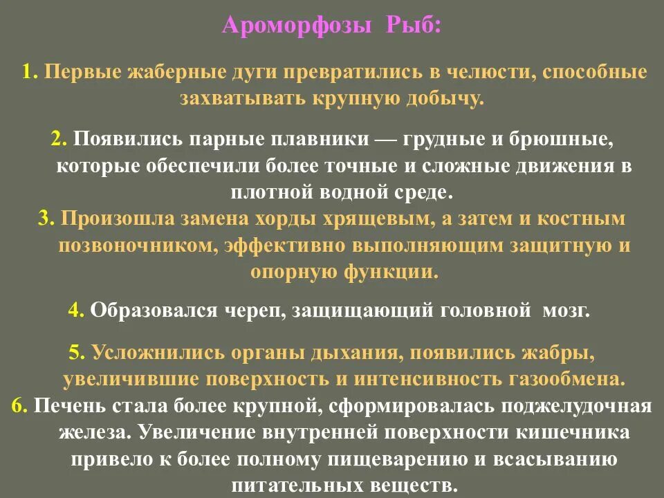 Ароморфоз крупные изменения в строении. Ароморфозы хрящевых рыб. Надкласс рыбы ароморфозы. Ароморфозы костных рыб. Ароморфозы возникновения рыб.