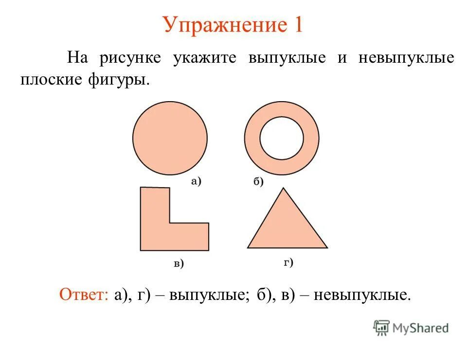 Выпуклой фигурой называется. Выпуклые фигуры. Плоские и выпуклые фигуры. Выпуклые фигуры и невыпуклые фигуры. Плоские фигуры невыпуклые.