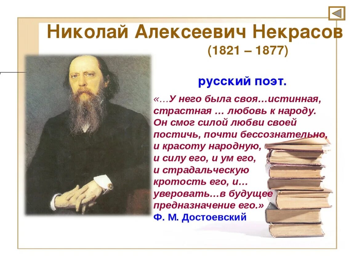 Николая Алексеевича Некрасова (1821–1877), русского поэта..