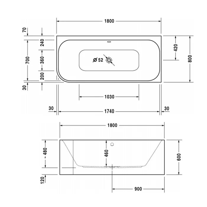 Ванна шириной 80 см. Ванна Duravit Happy d.2. Ванна Duravit 180*80. Габариты ванны 1800. Ванна отдельностоящая 180х80.