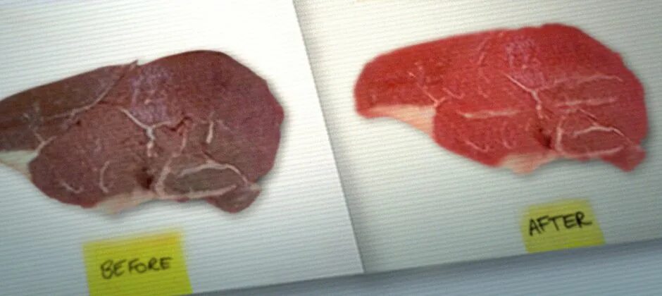 They like meat. Изменение окраски мяса при посоле. Краска цвет мяса.