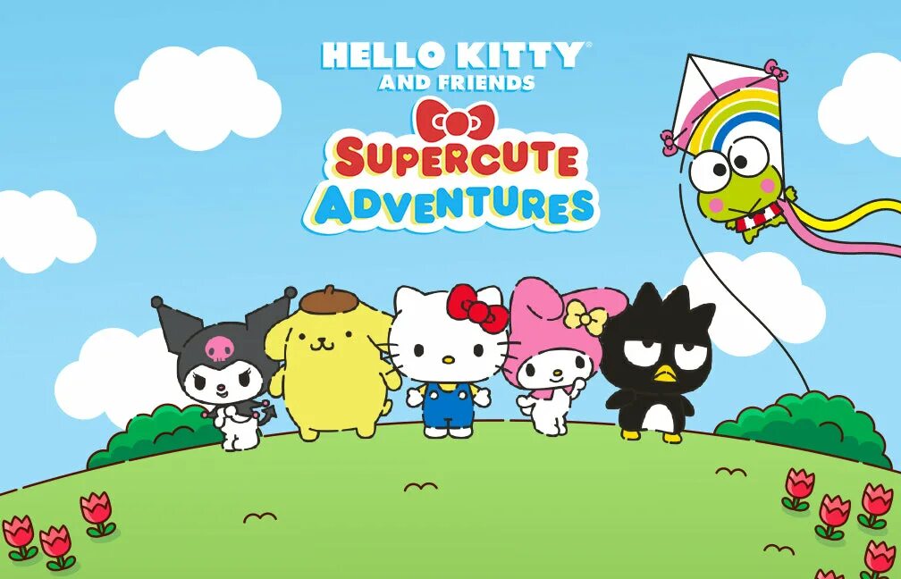 Все друзья хелло китти. Друзья хелло китти. hello kitty and friends supercute. команда хеллоу китти. постеры хэллоу китти.