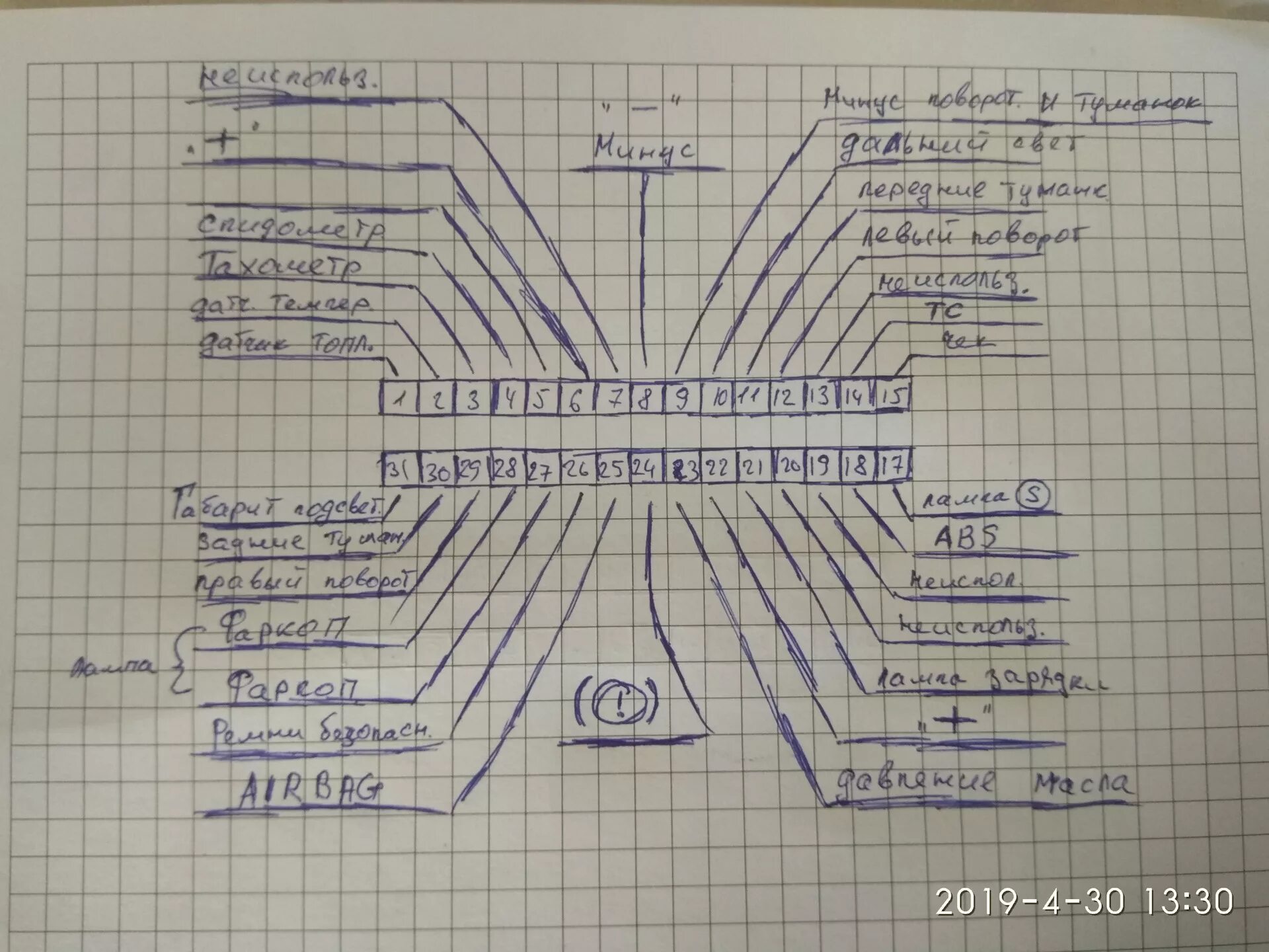 Схема приборной панели Опель Вектра б. Схема приборной панели Опель Омега б. Распиновка панели приборов Опель Вектра б. Схема щитка приборов Опель Омега б.