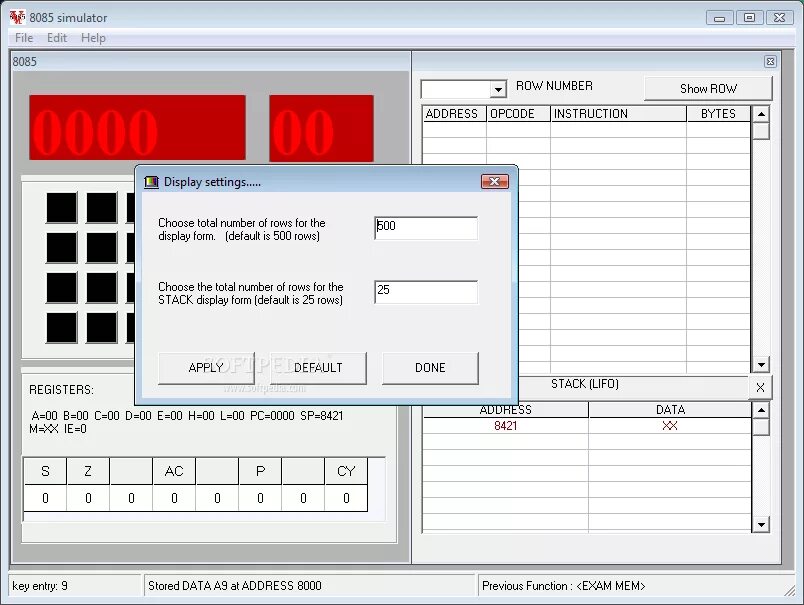 Программы симуляторы. Simulation программа. 8085 Microprocessor Simulator. Эмулятор 8085.