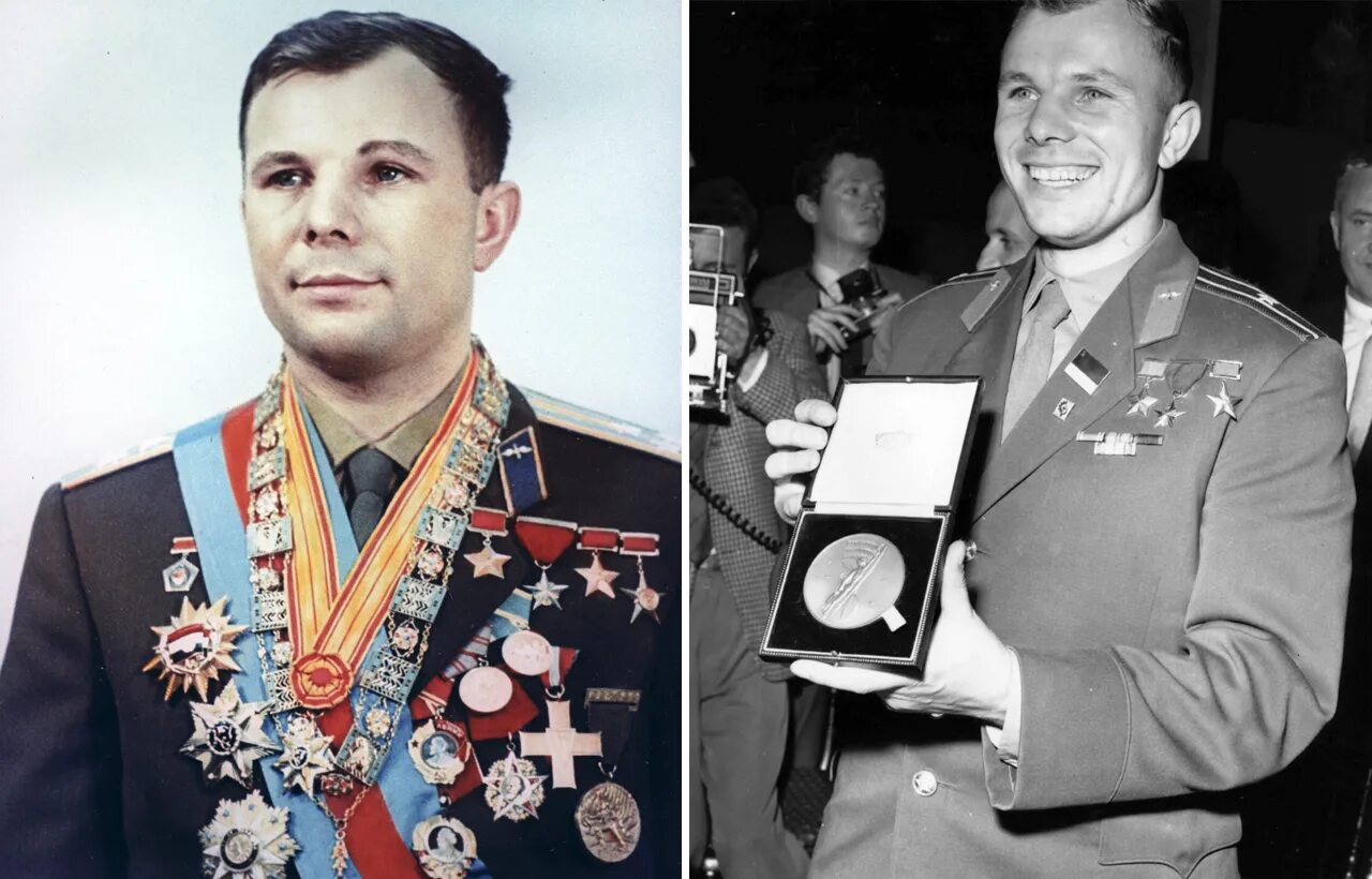 Первая награда гагарина после полета в космос. Гагарин космонавт. Гагарин летчик испытатель. Награды Юрия Гагарина.