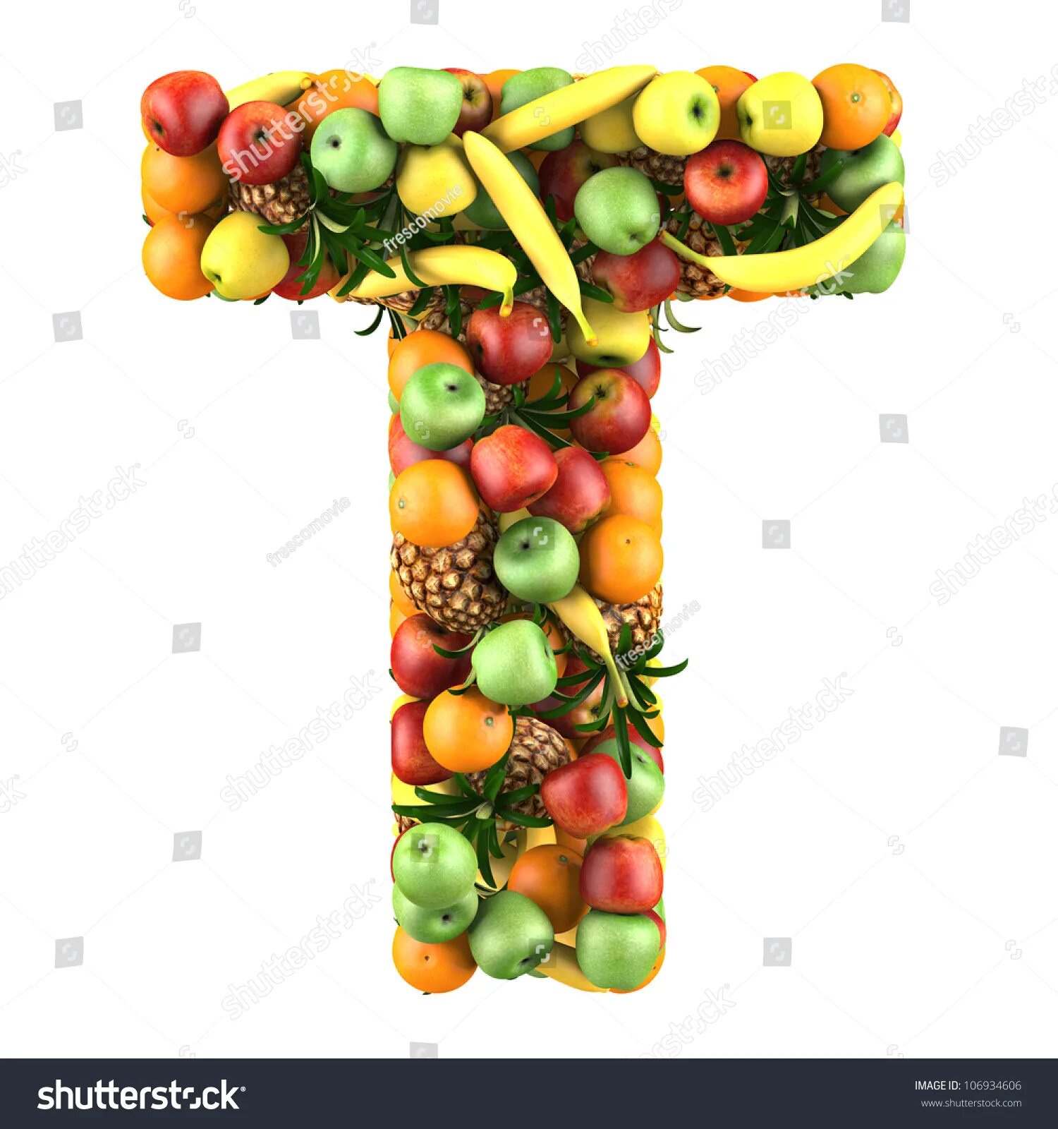 Letters fruits