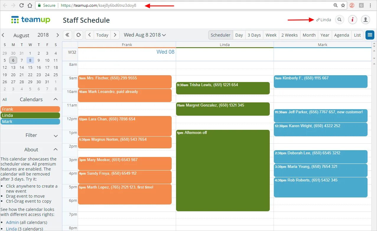 Shared calendar