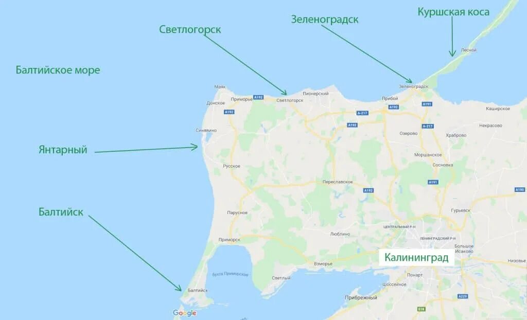 Экскурсия "По морским городам: Светлогорск, Балтийск, Янтарный и Филинская бухта