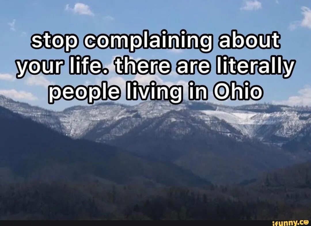 Stop complaining