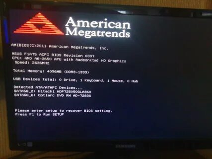 Press f2 to enter setup
