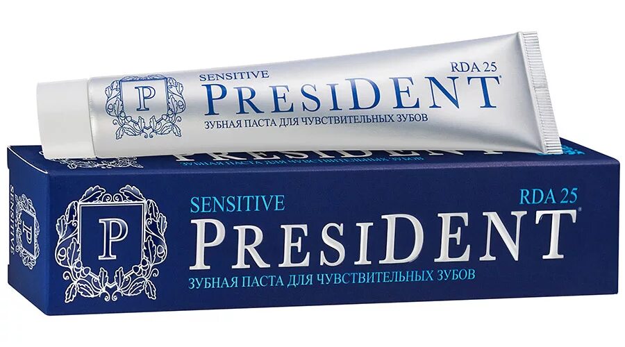 Купить пасту для чувствительных зубов. Зубная паста для чувствительных зубов President sensitive.
