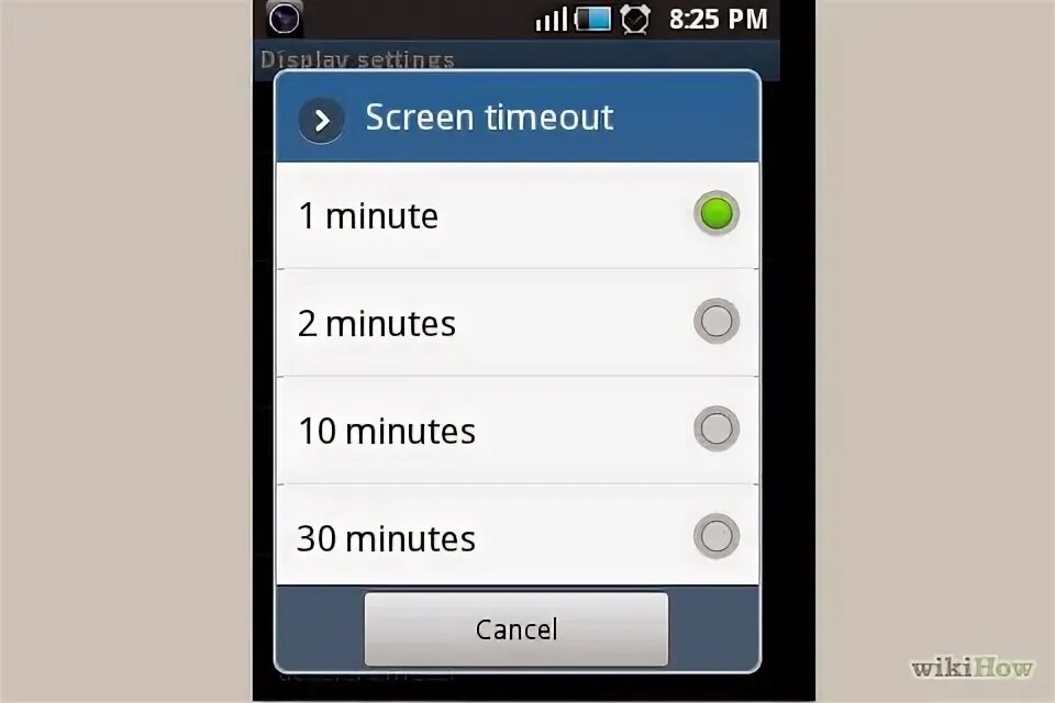 Channel timeout. Screen off timeout.