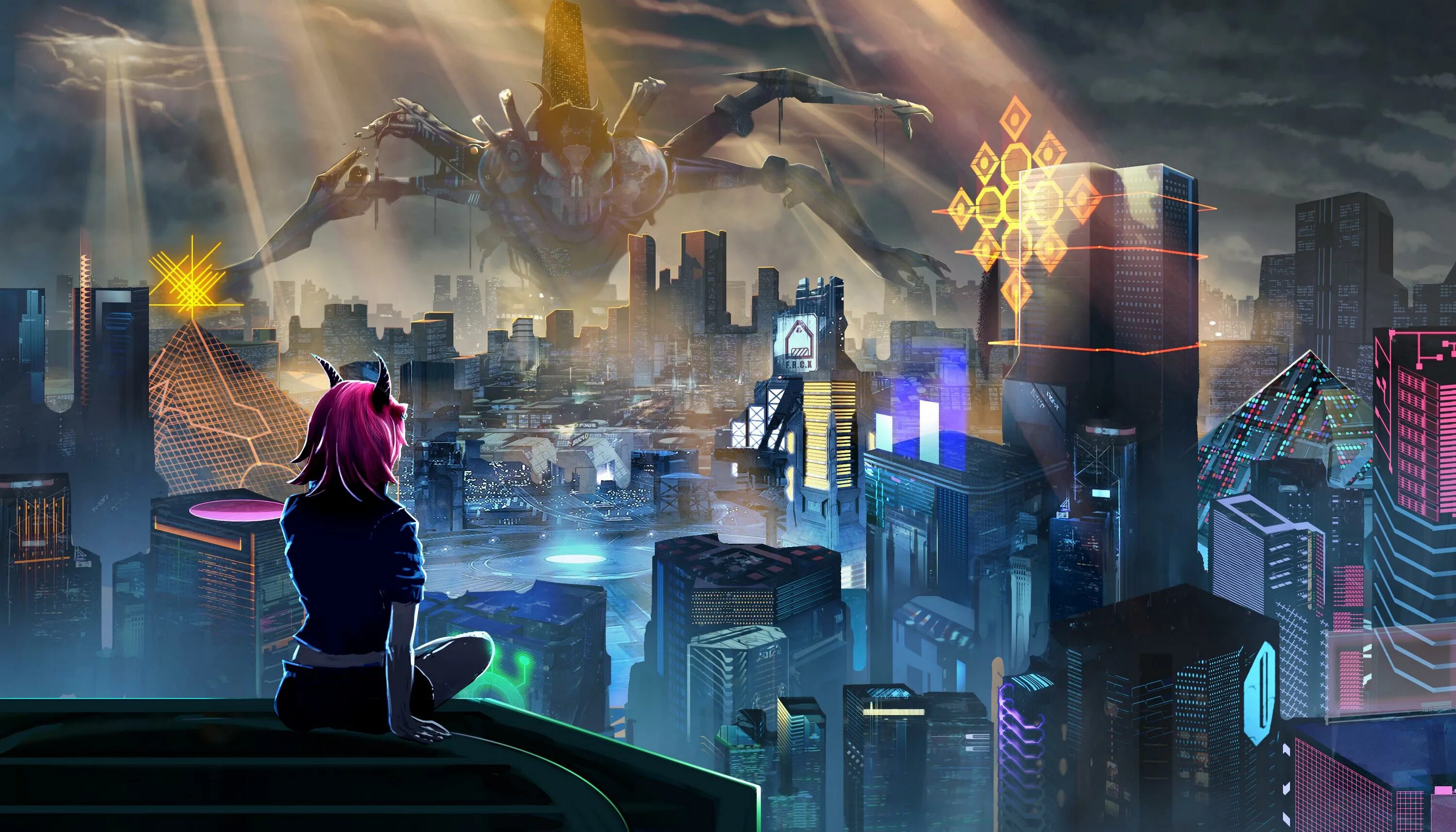 Night city высотки cyberpunk 2077. Токио крыша многоэтажки аниме. Неоновые дома. Киберпанк город. Cyberpunk 2077 человек на крыше.