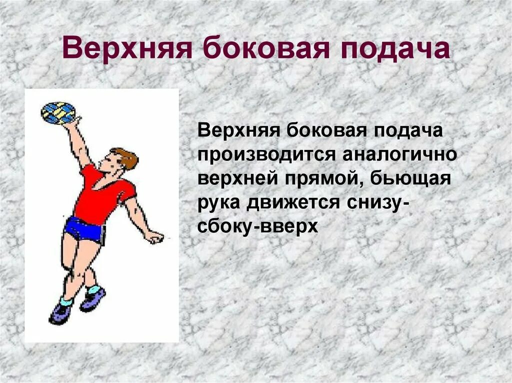 Боковая подача мяча в волейболе. Верхняя боковая подача в волейболе. Верхняябоковая Полача. Верхняя боковая подача мяча. Двусторонняя игра в волейбол.