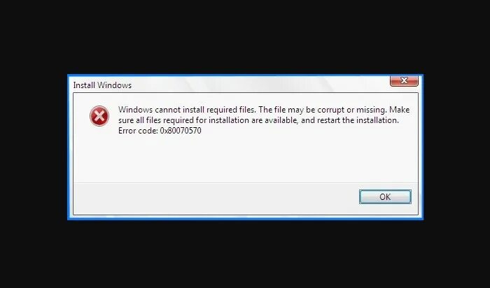 This file is required. Ошибка 0x80070570. 0x80070570 при установке Windows 7. Error 0x80070570 Windows 10. Ошибку 0x800704ec.