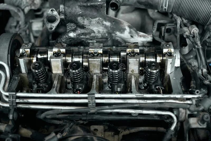 The engine is under the